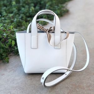 Loeffler Randall Ribbon Tie Mini Leather Shopper